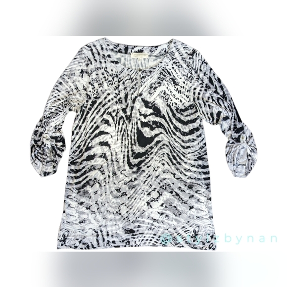 Jones New York Sport Multi Animal Print Tunic XL NWOT - Picture 1 of 7